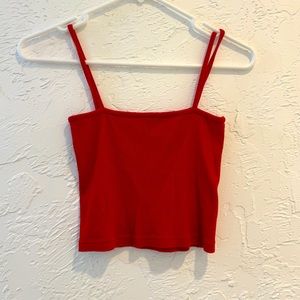 Brandy Melville Red Cotton Tank